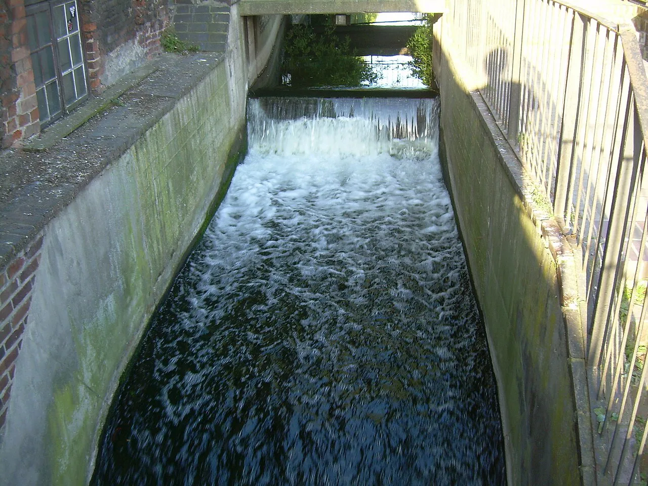 The mill race beside the Great Mill in Gdańsk.