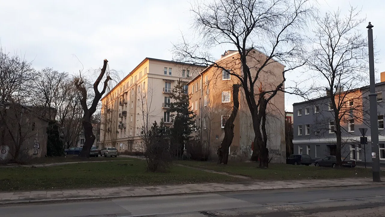 Apartment buildings in Bałuty, Łódź.