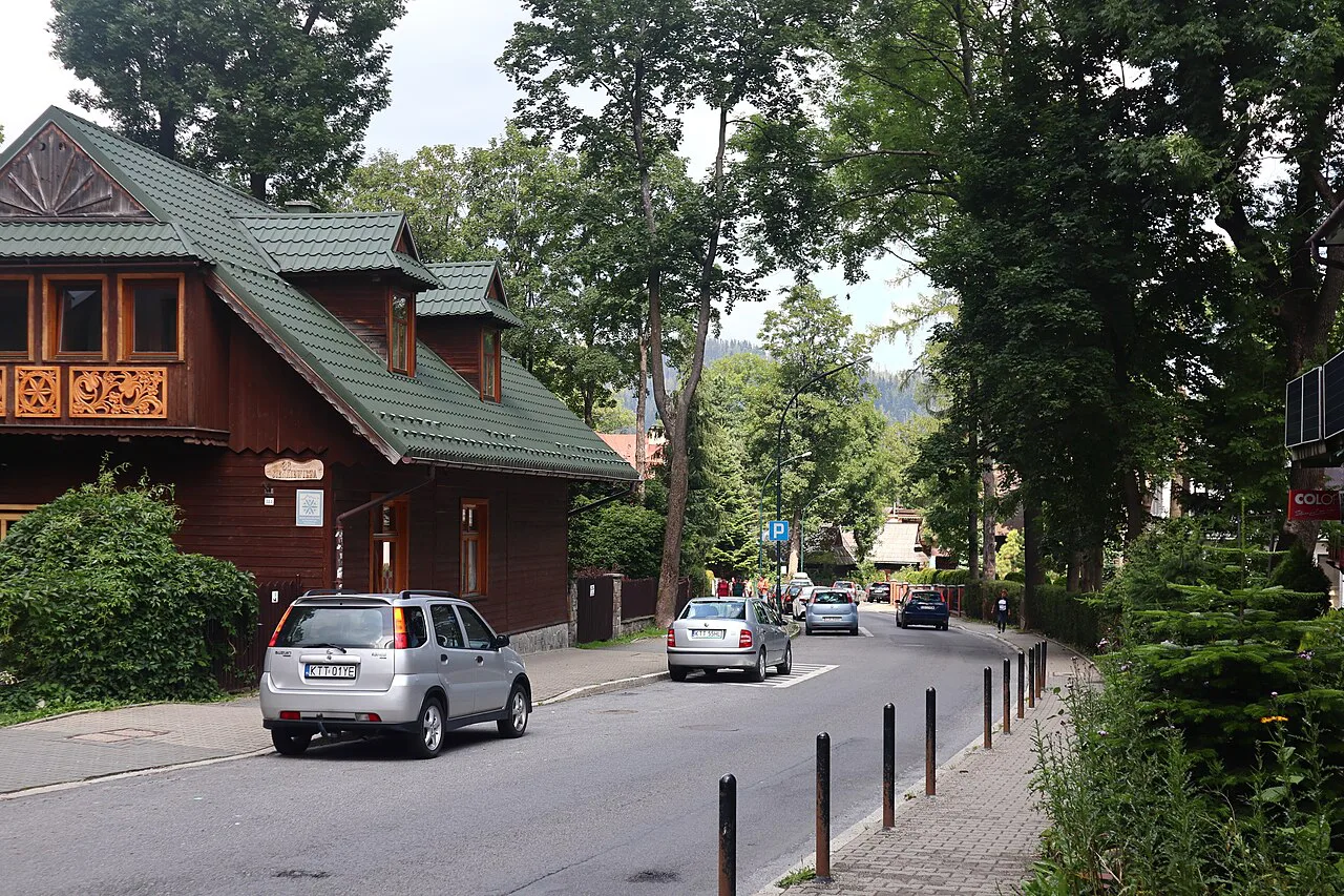 Wooden houses on Sienkiewicza Street in Zakopane.