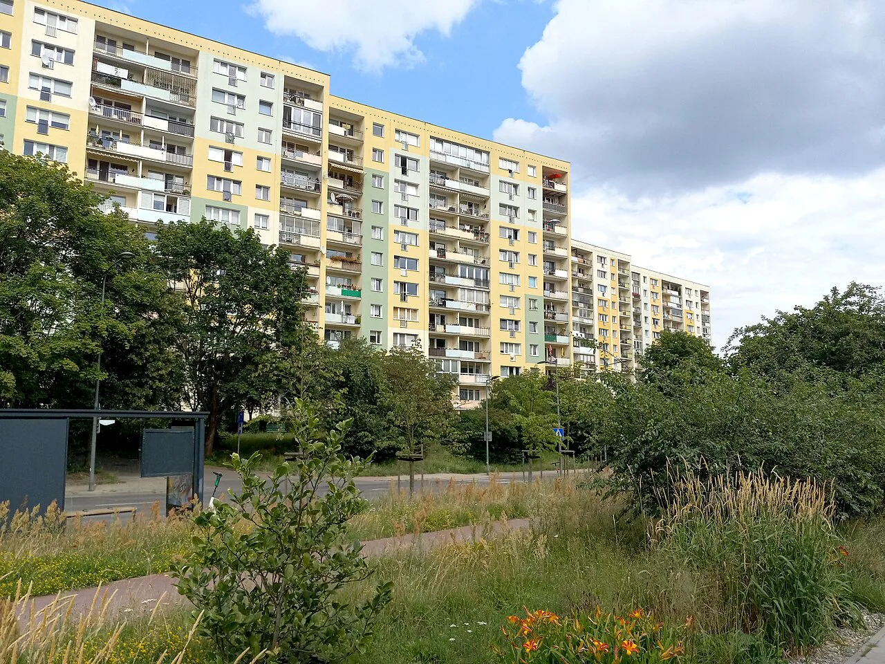 Panel apartment buildings on Oskara Kolberga Street in Brodwino, Sopot.