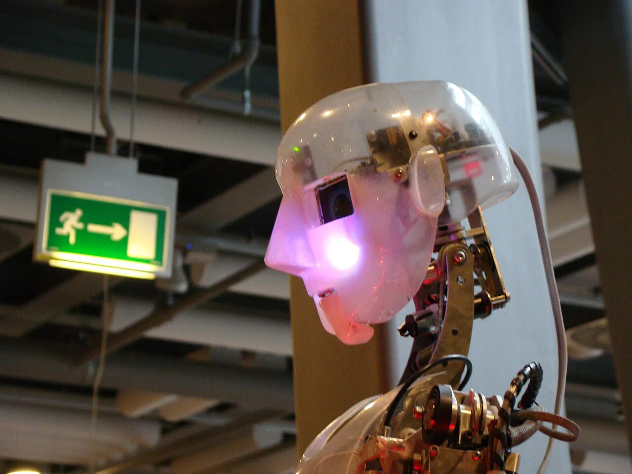 A robot exhibit inside the Copernicus Science Centre in Warsaw.