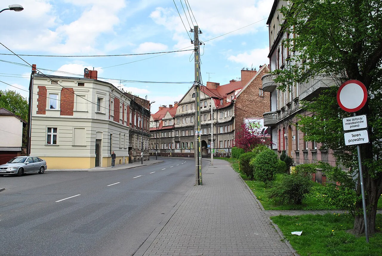 Dębowa Street in the Dąb district of Katowice.