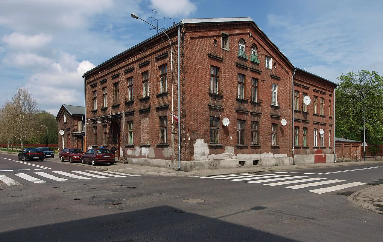 A red-brick building on Targowa Street in Łódź.