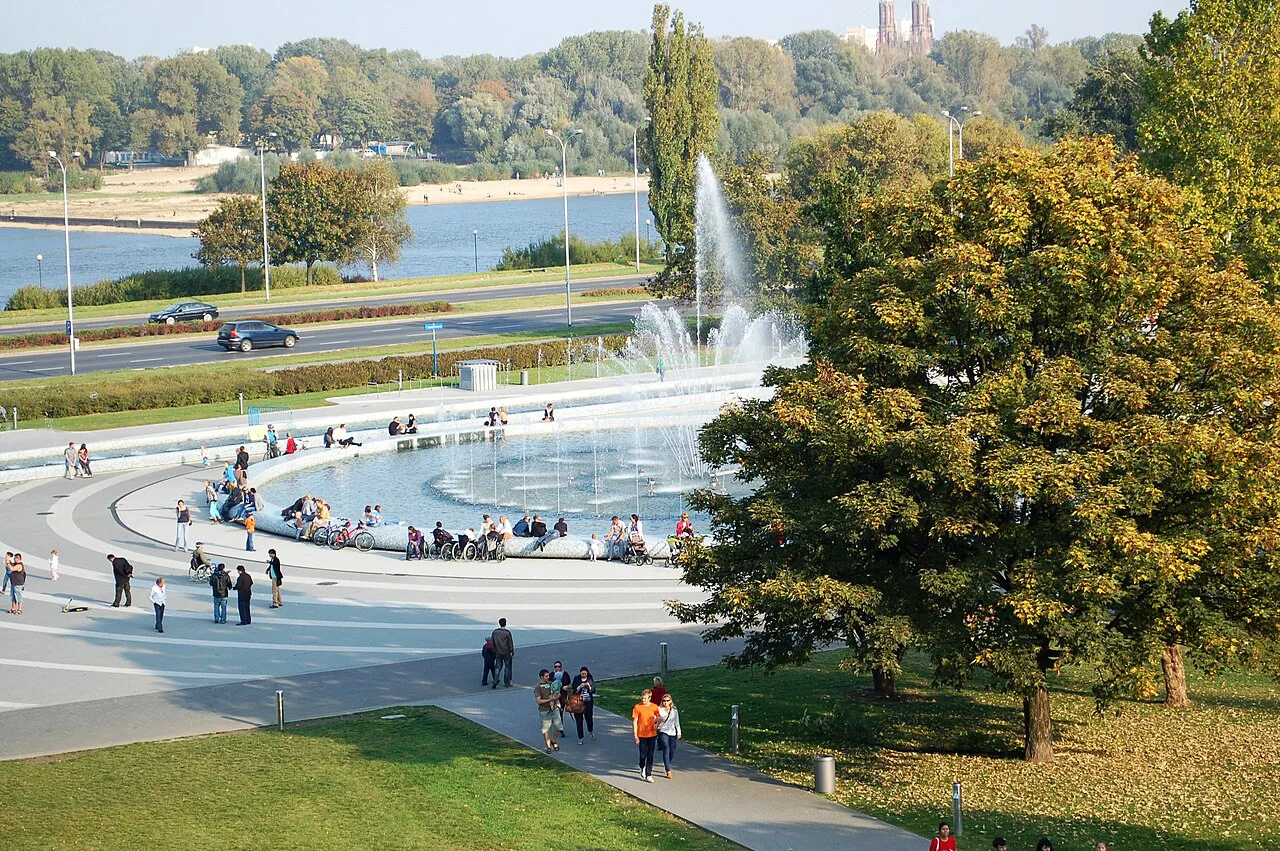 The Multimedia Fountain Park at Podzamcze in Warsaw.