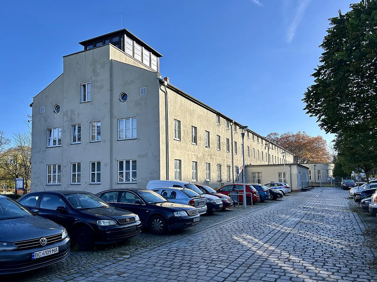 The former Klein-Gandau airport building in Gądów Mały, Wrocław.