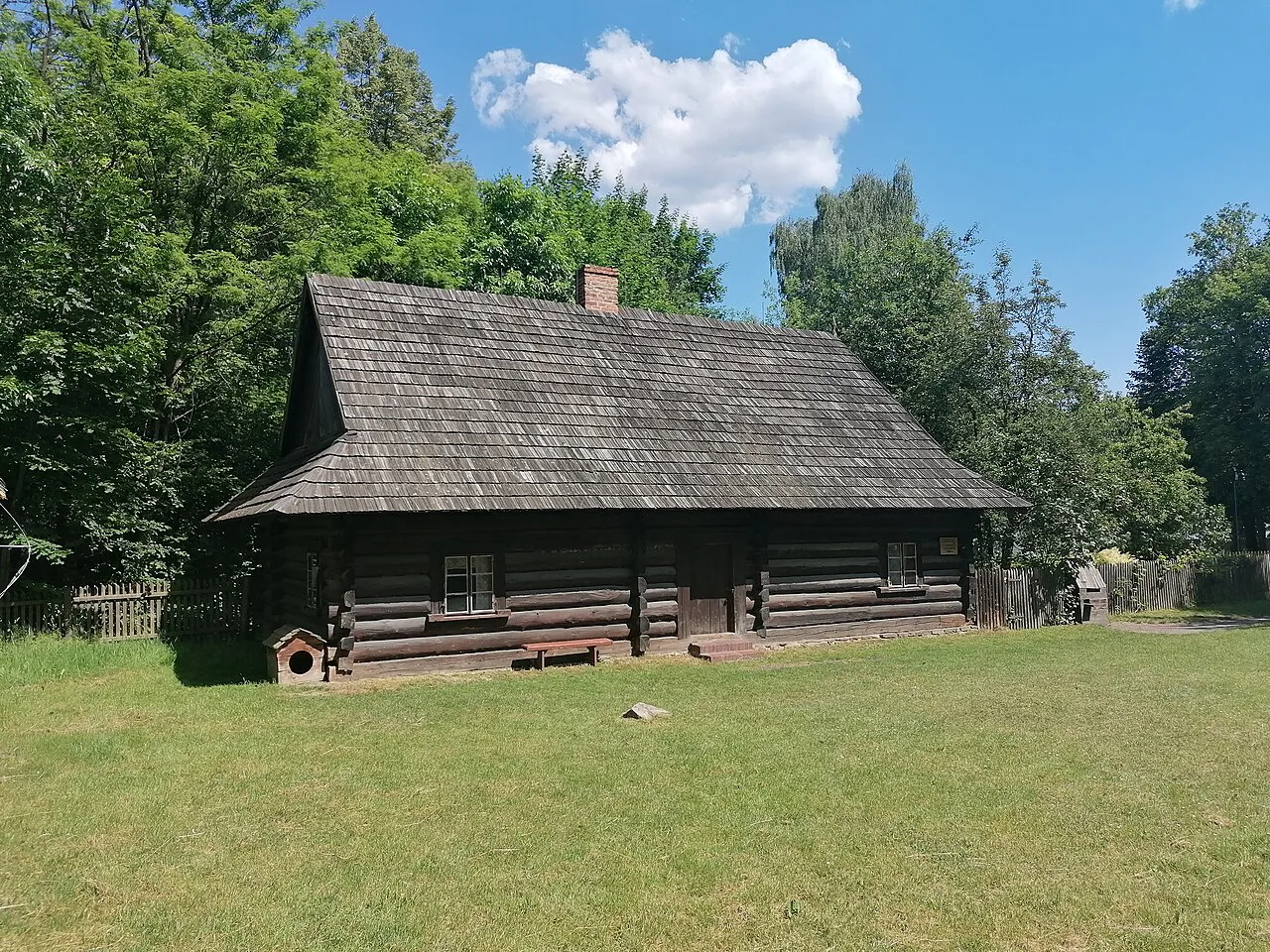 A cottage from Panewniki, dated 1864, in the Upper Silesian Ethnographic Park.