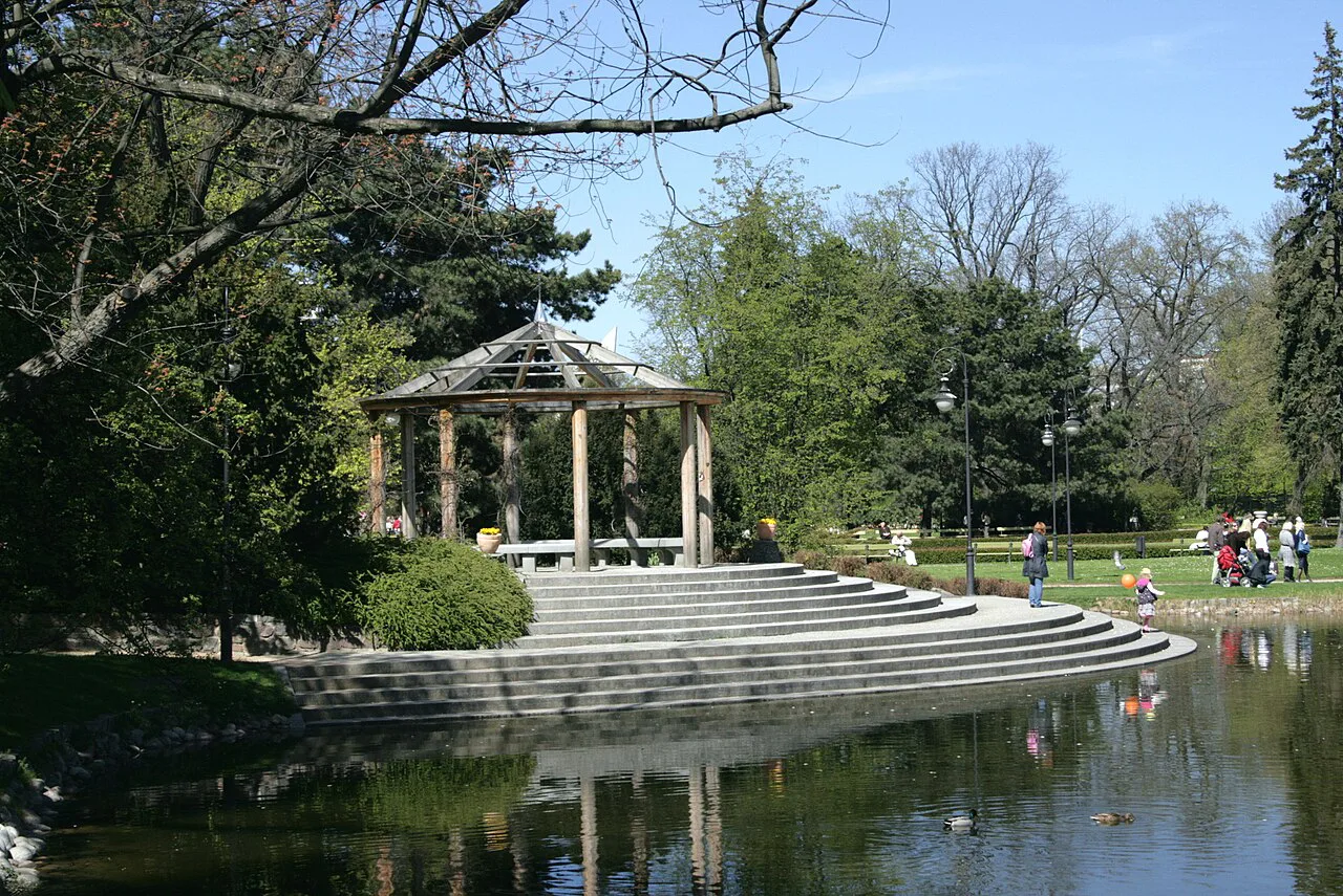 The rotunda by the pond in Ujazdowski Park, Warsaw.