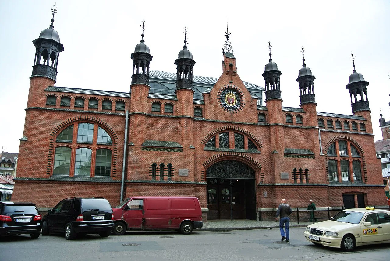 The market hall on Dominikański Square in Gdańsk.