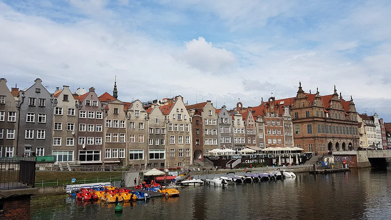 Houses of Gdańsk's Main Town along the Motława river.