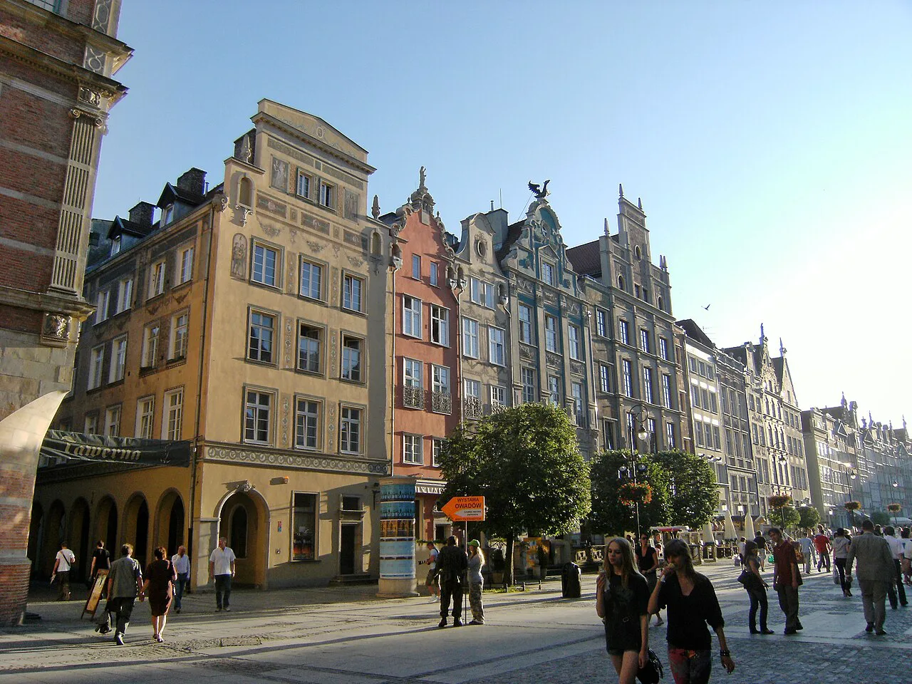 Colourful merchants' houses on Long Market in Gdańsk.