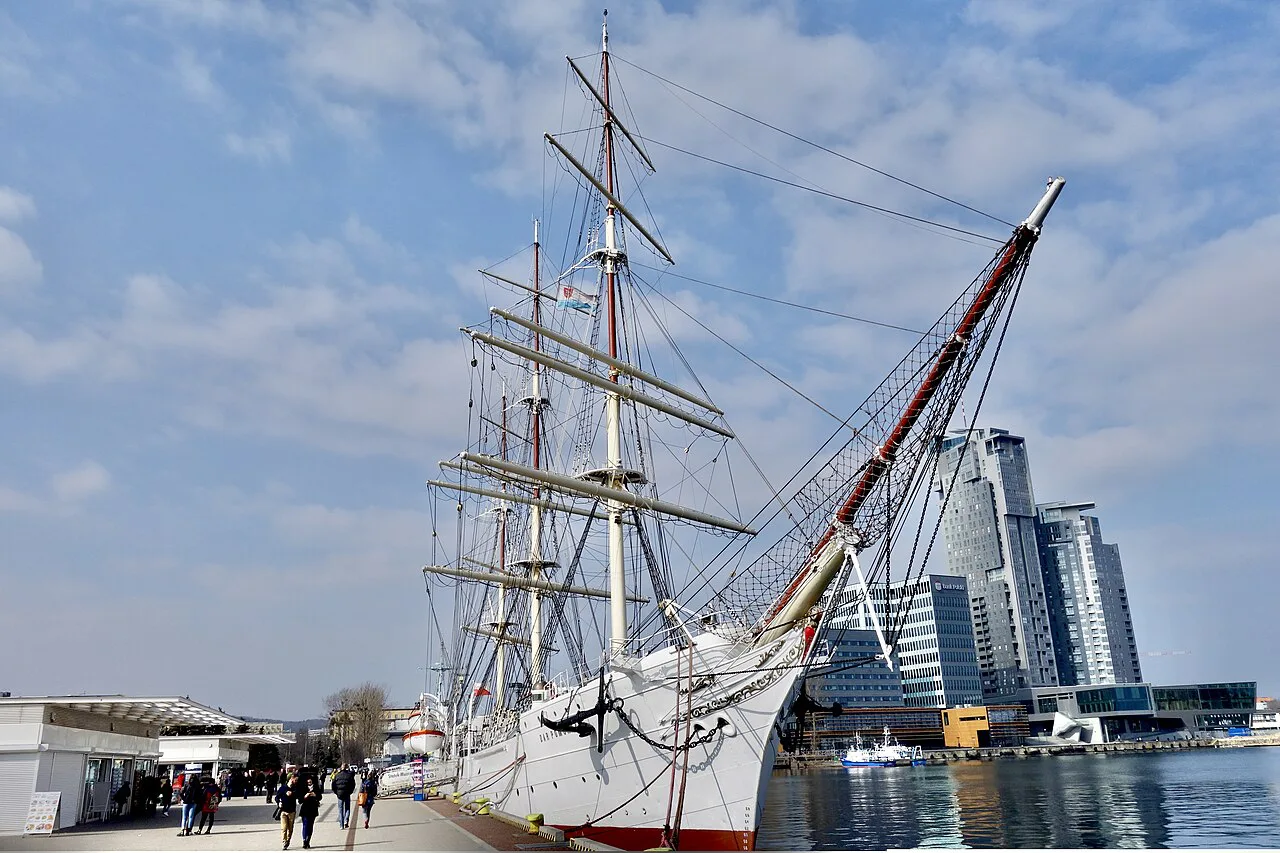 Dar Pomorza in the port of Gdynia.