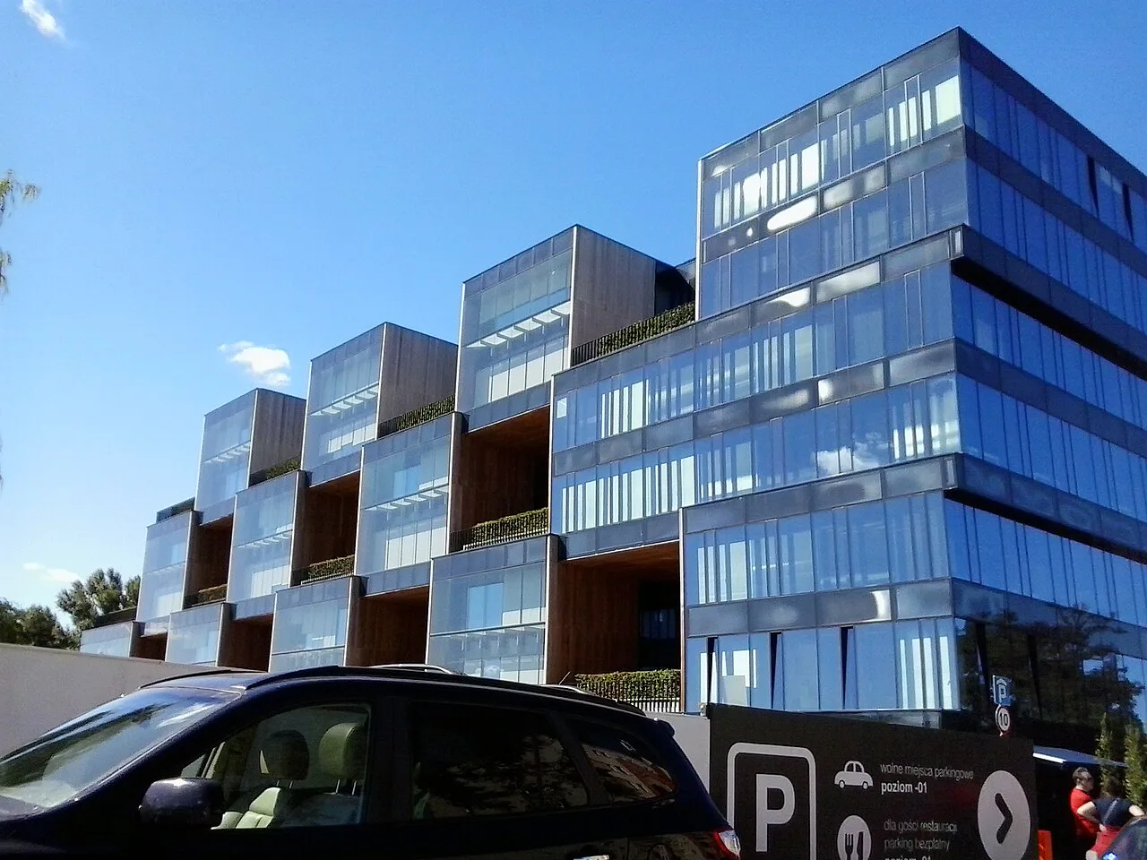 The Pixel office building on Grunwaldzka Street in Poznań.