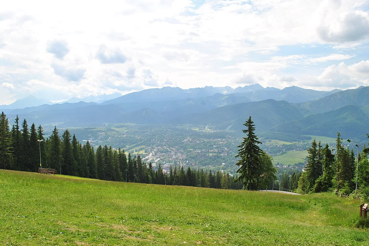 View over Zakopane from Gubałówka.