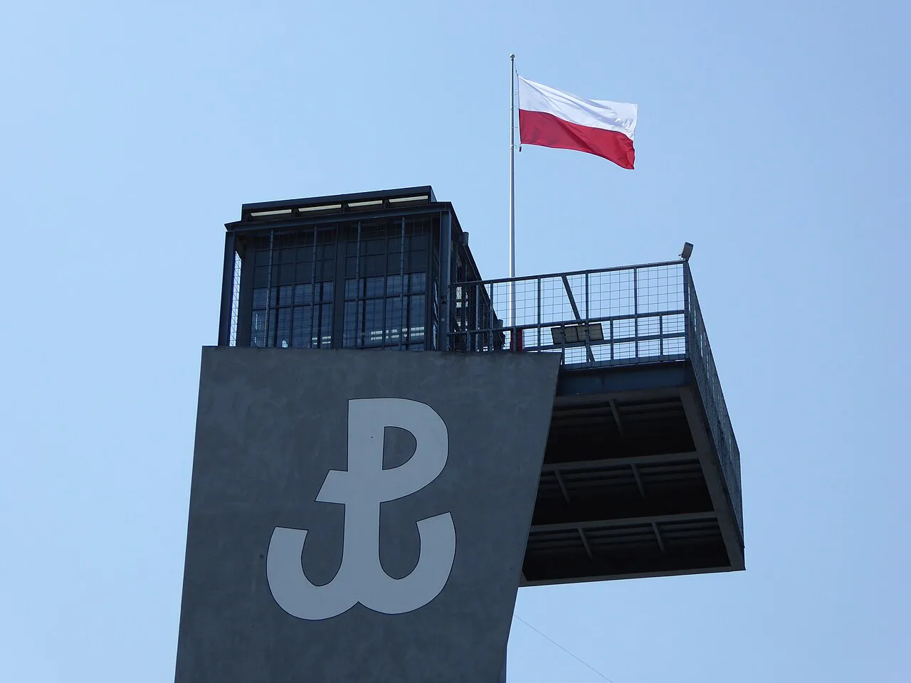 The observation tower of the Warsaw Uprising Museum.