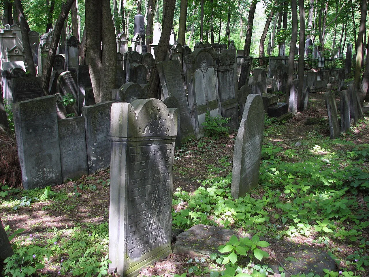 Graves at the Jewish Cemetery on Okopowa Street in Warsaw.