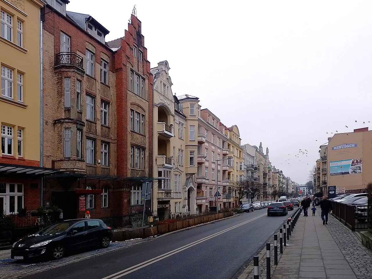 Jackowskiego Street in the Jeżyce district of Poznań.