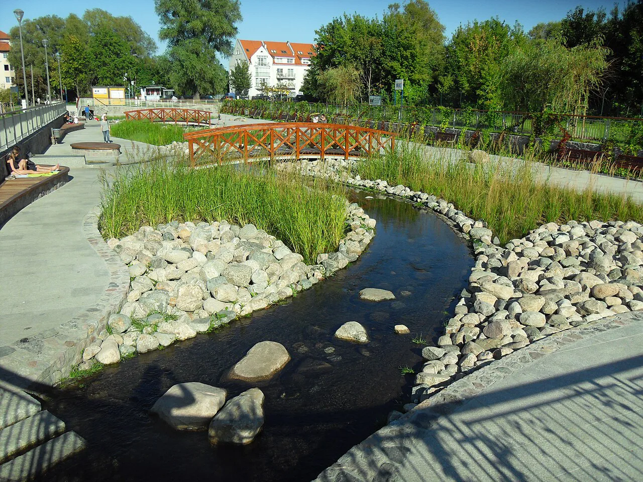 The Karlikowski Stream retention basin in Karlikowo, Sopot.