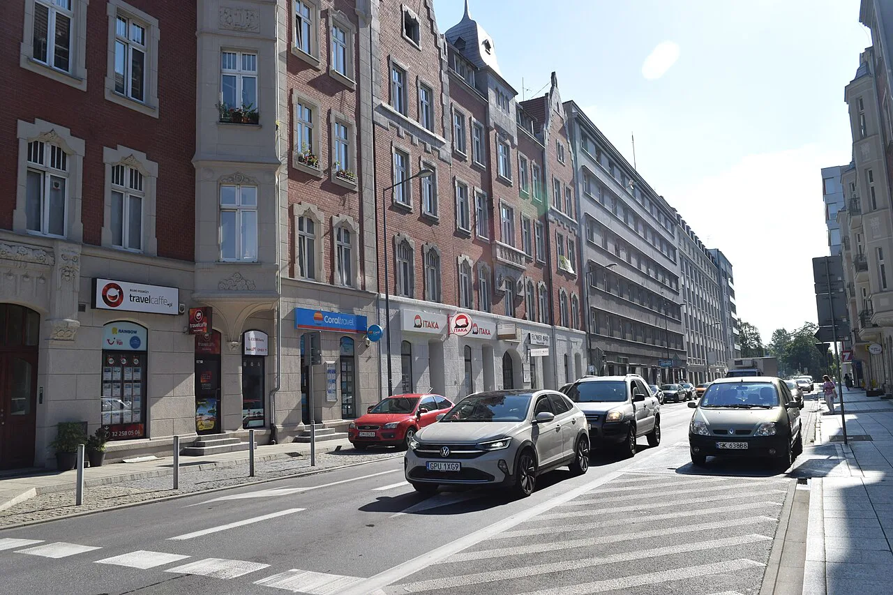 A street of tenements in central Katowice.