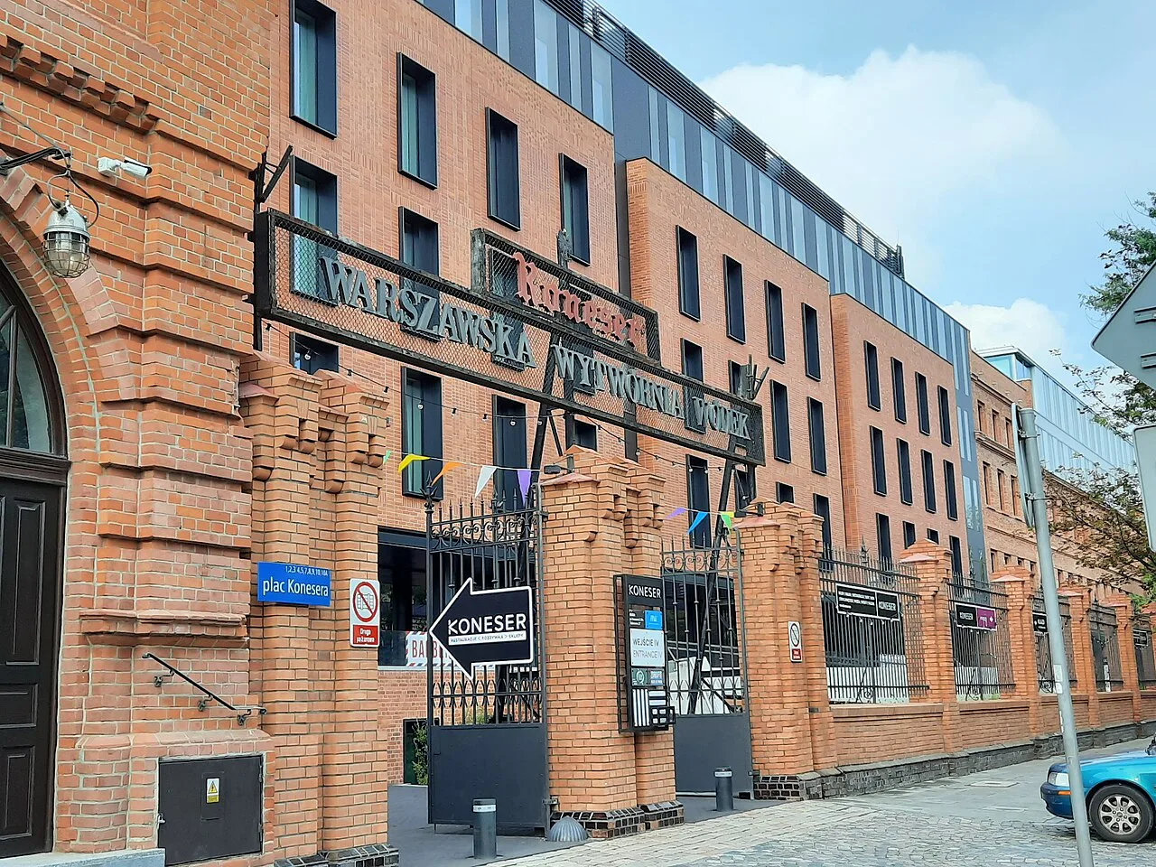 The entrance to the vodka museum space at Koneser in Warsaw.