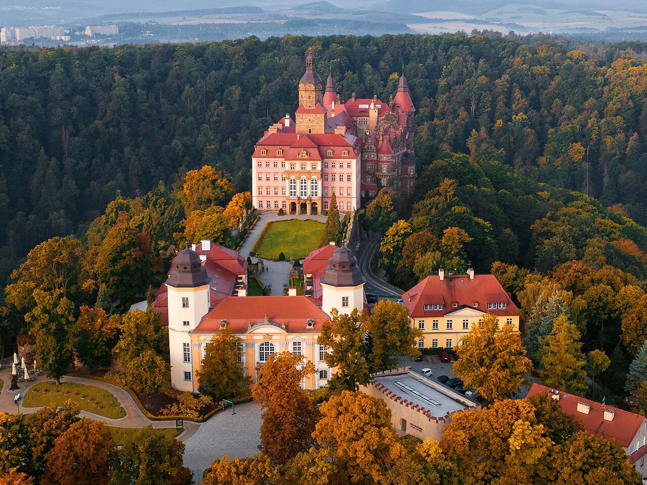 Książ Castle in autumn.