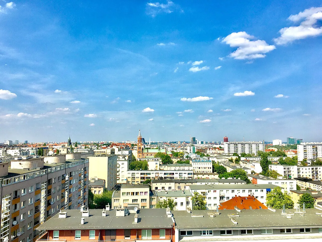 Panorama of Poznań seen from Łazarz.