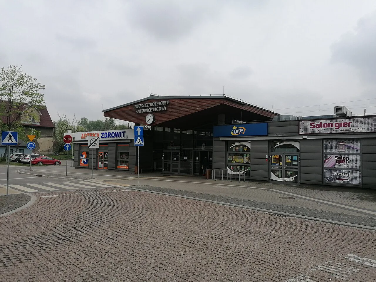 The Katowice Ligota railway station building.