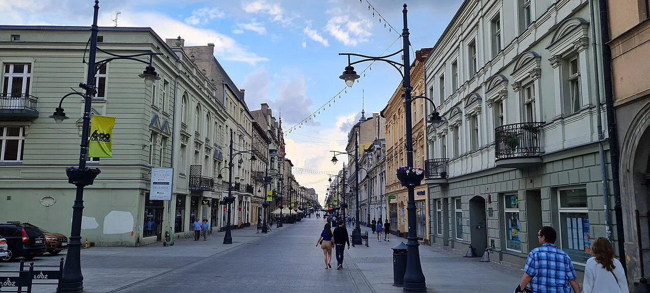 Piotrkowska Street in Łódź.