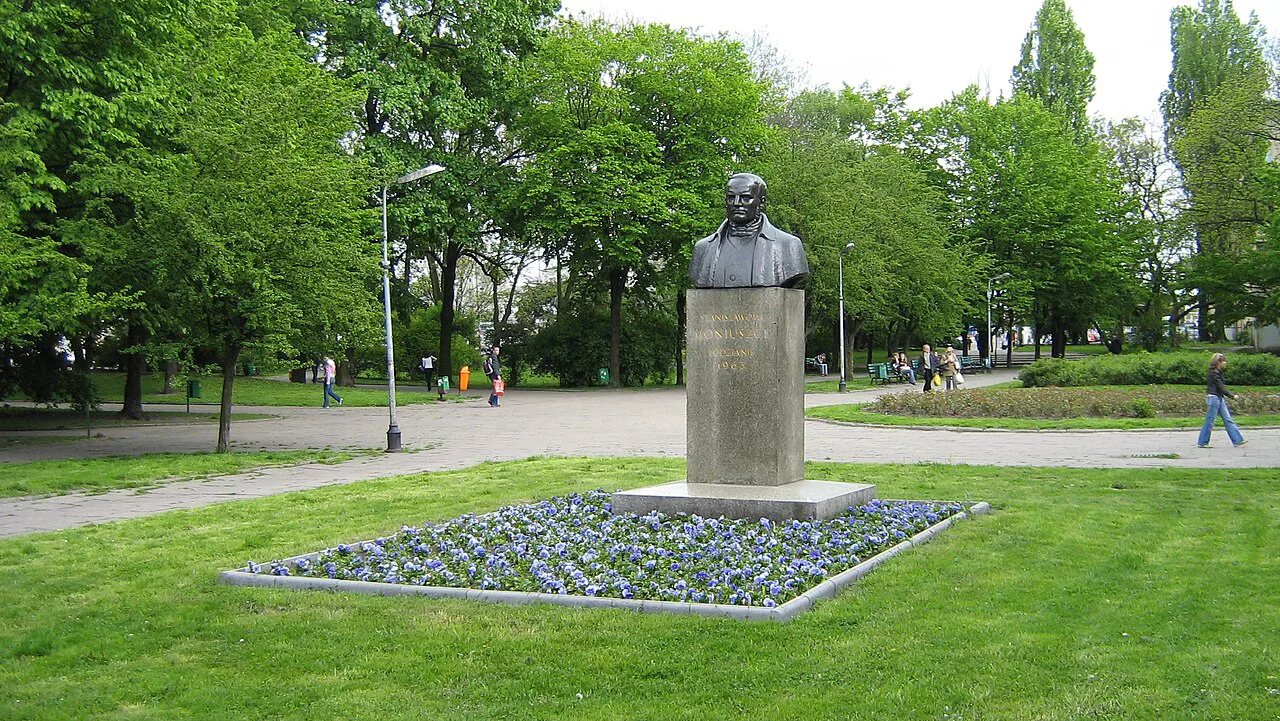 The Stanisław Moniuszko monument in Moniuszko Park, Łódź.