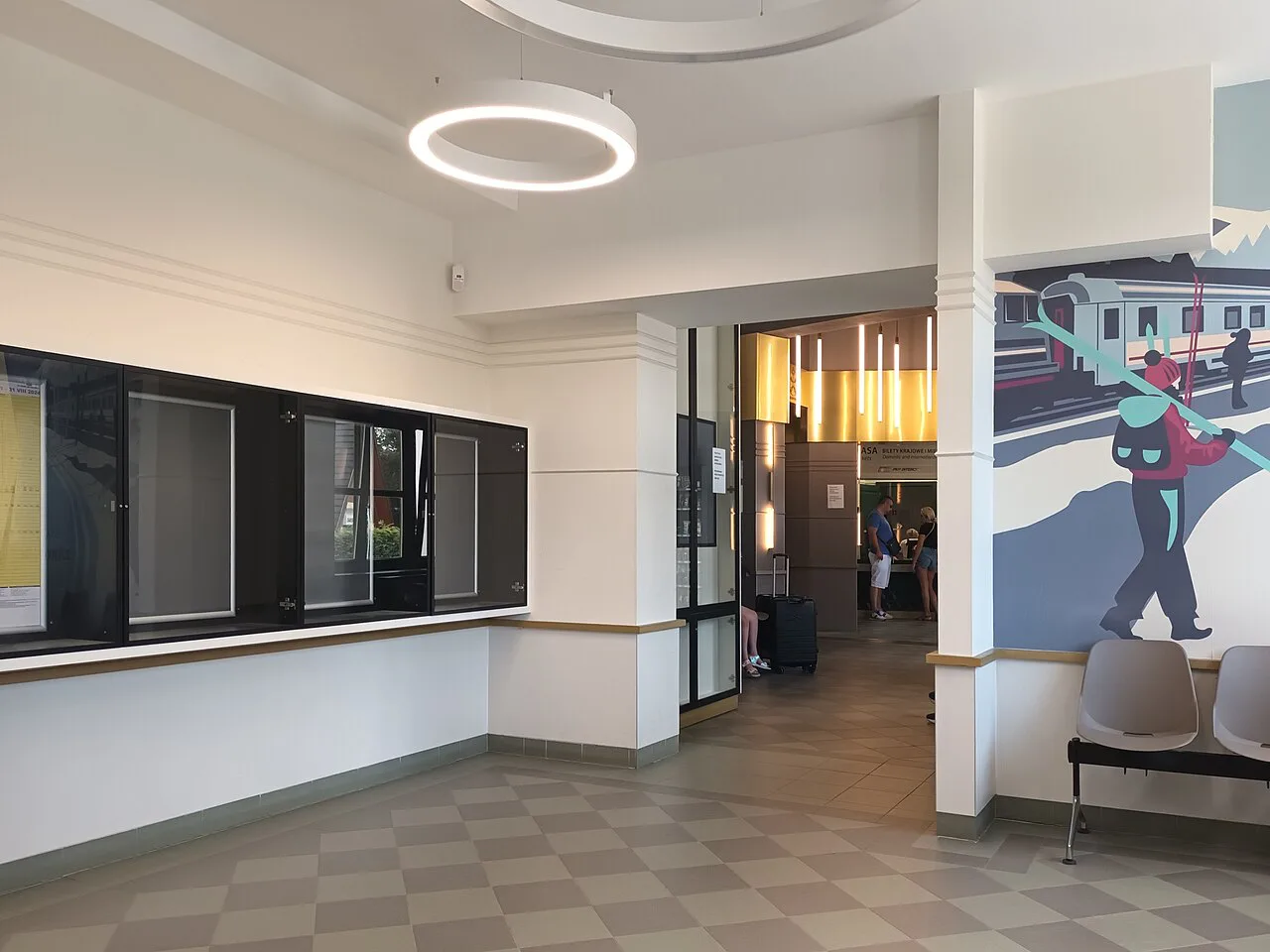 The renovated waiting room at Zakopane railway station.