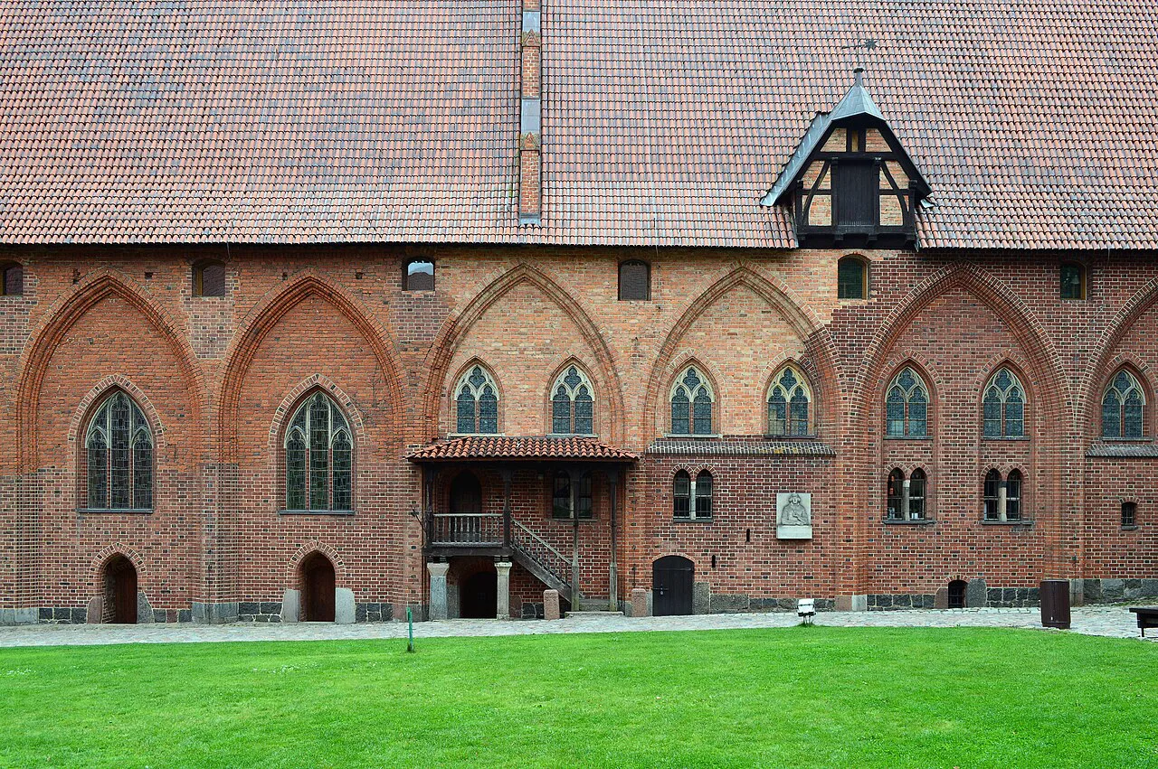 A courtyard inside Malbork Castle.