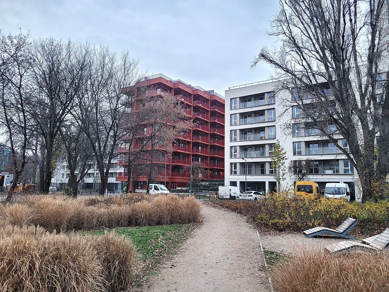 New apartment buildings at Modern Mokotów in Warsaw.