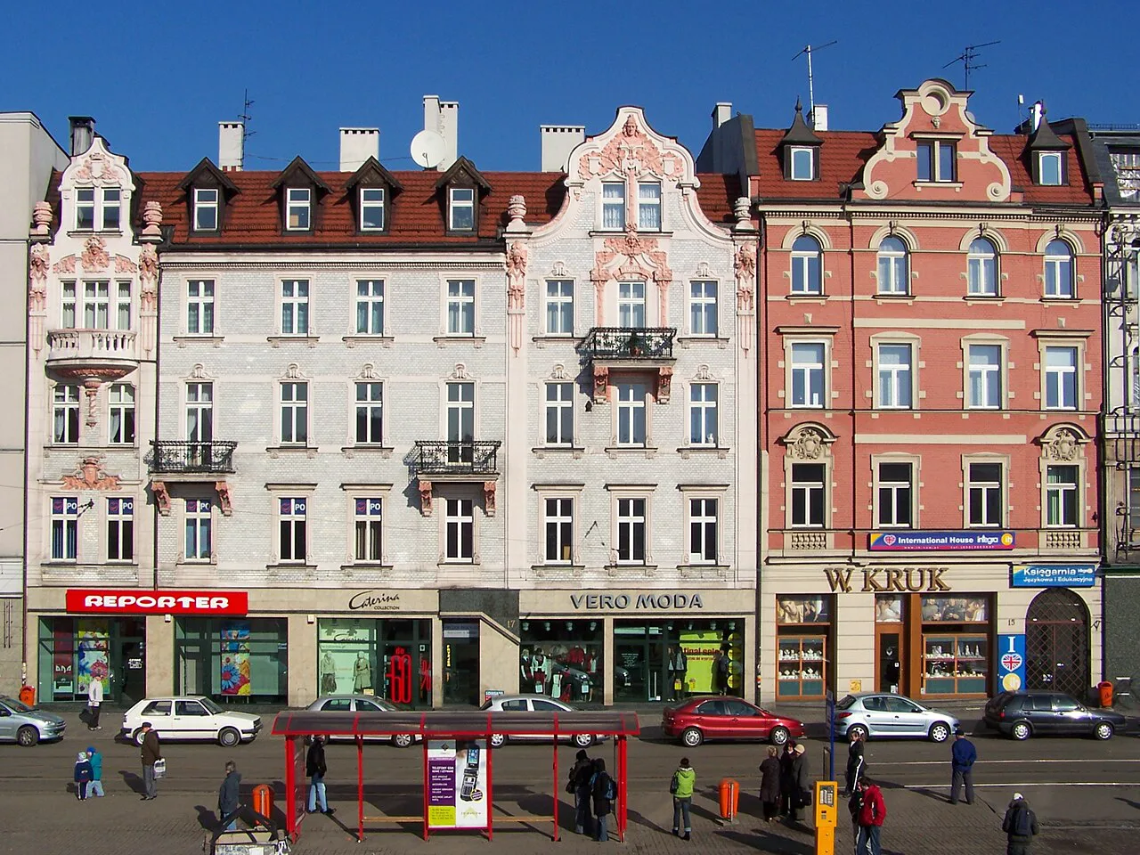 Townhouses at 15 and 17 3 Maja Street in Katowice.