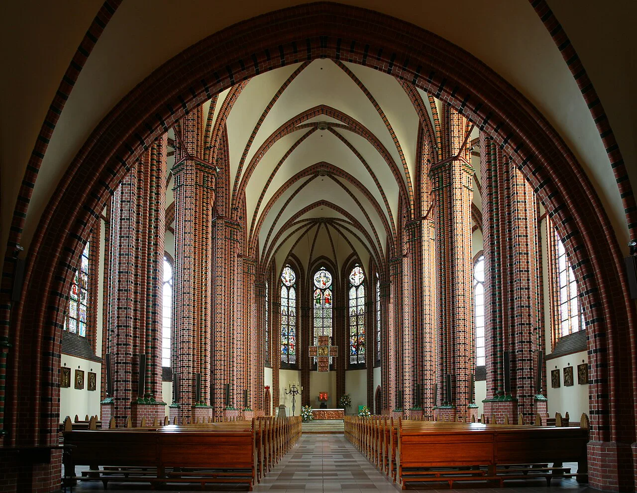 The interior of the Church of Saints Peter and Paul in Katowice.
