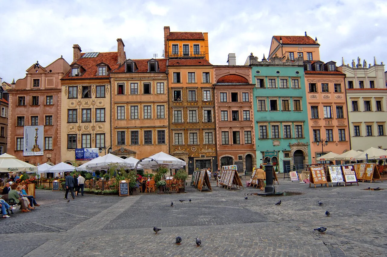 Townhouses on the Old Town Market Square in Warsaw.
