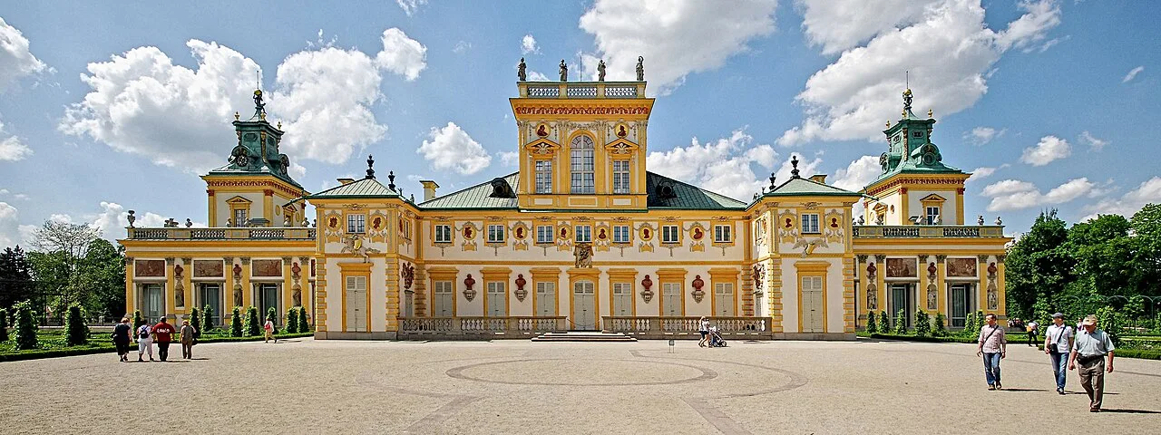 The exterior of Wilanów Palace in Warsaw.