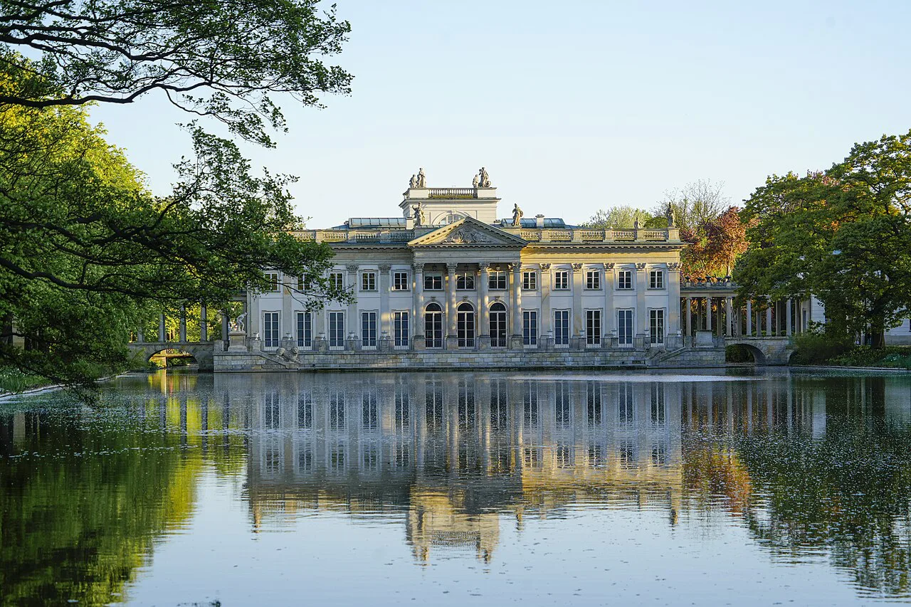 The Palace on the Isle in Royal Łazienki Park, Warsaw, in April.