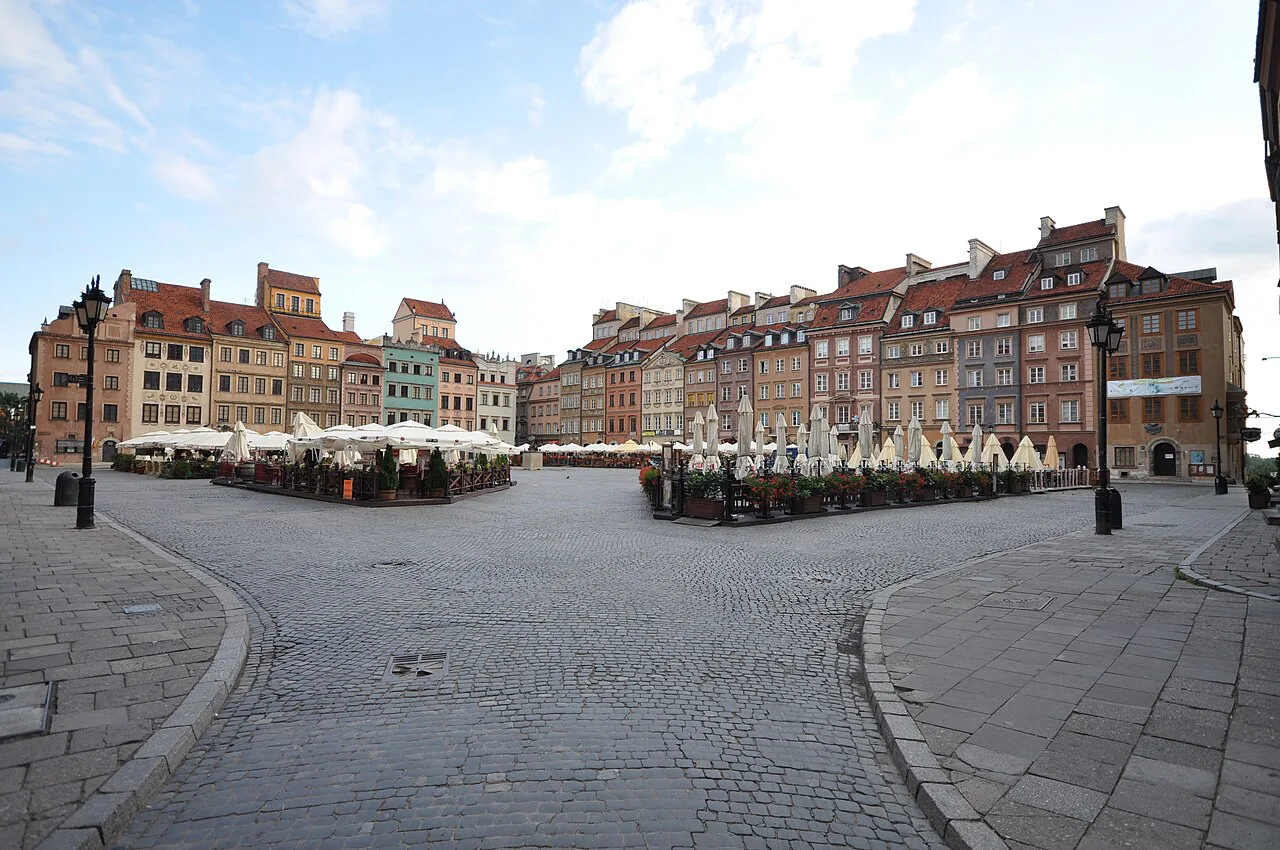 Townhouses on Warsaw's Old Town Market Place.