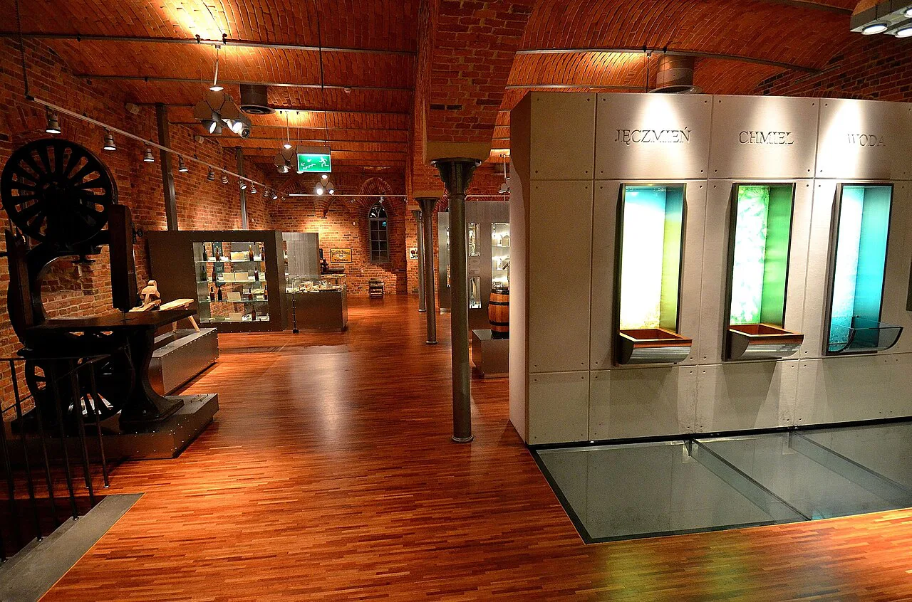 Inside the Tyskie Browarium brewery museum in Tychy.