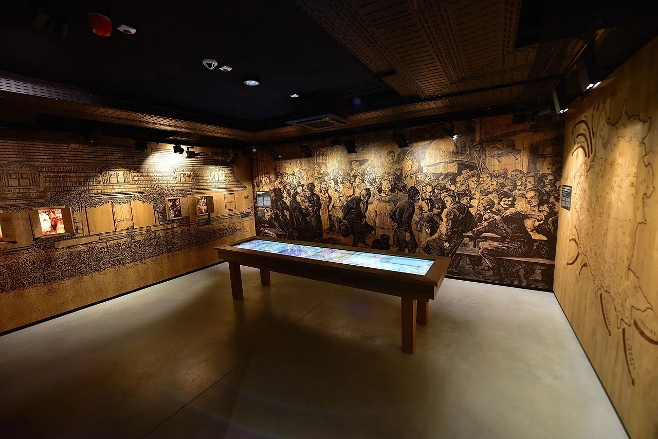 A gallery at the Polish Vodka Museum in Warsaw.