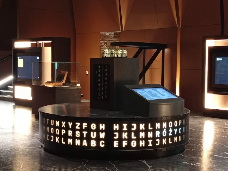 A replica of Rejewski's bomba at the Enigma Cipher Centre in Poznań.