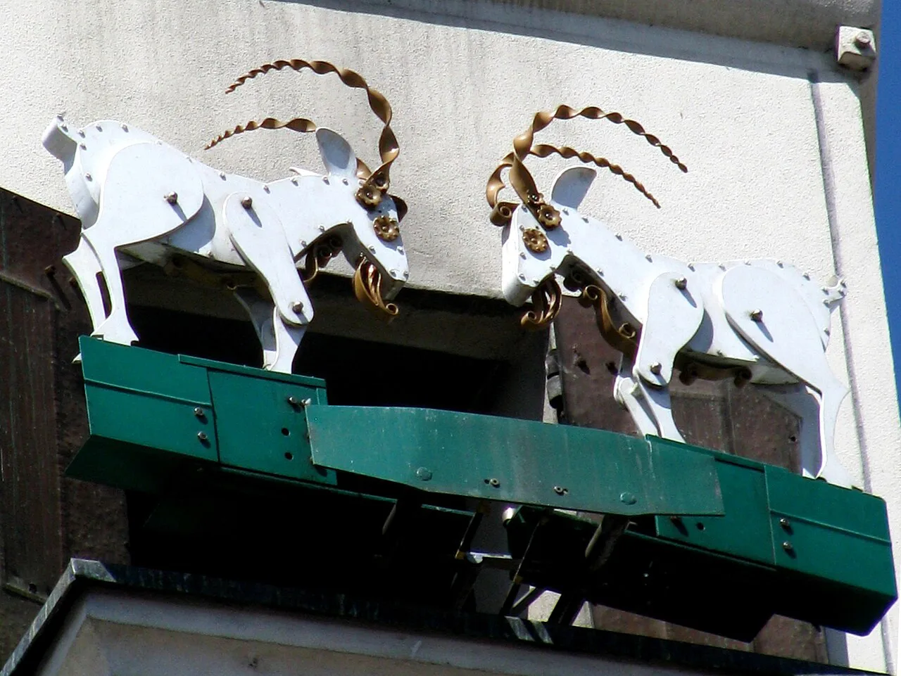 The mechanical billy goats on Poznań Town Hall.