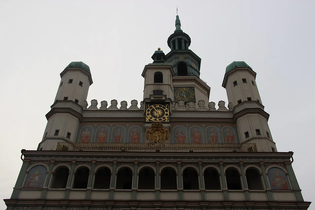 The Renaissance facade of Poznań Town Hall.
