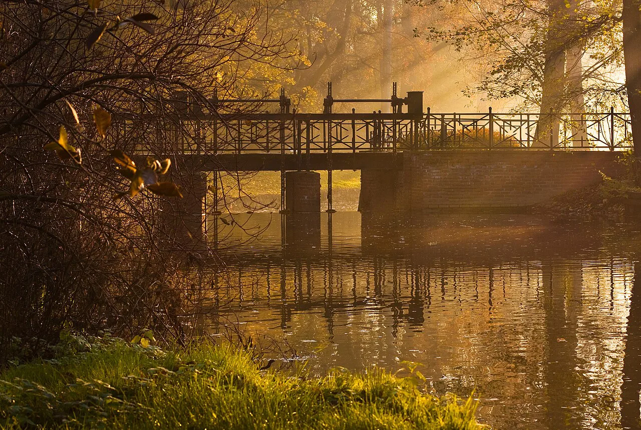 Bridge in the castle park in Pszczyna.