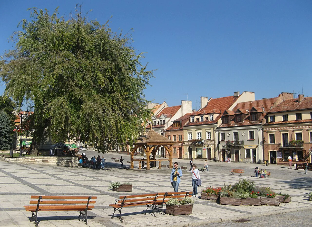 Townhouses around the Main Square in Sandomierz.
