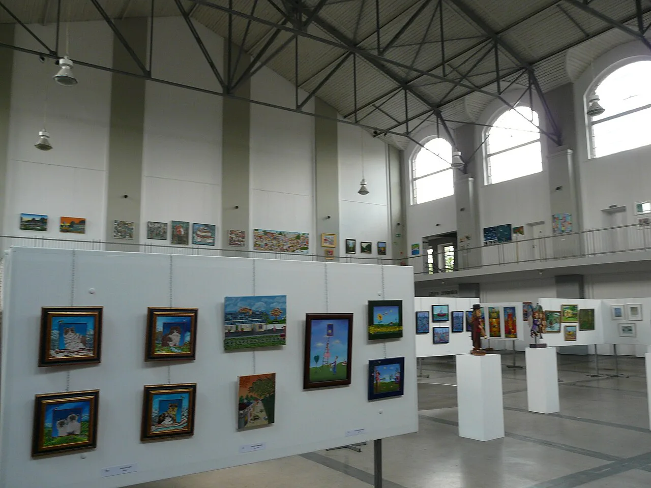 Exhibition hall inside the Szyb Wilson gallery in Katowice.