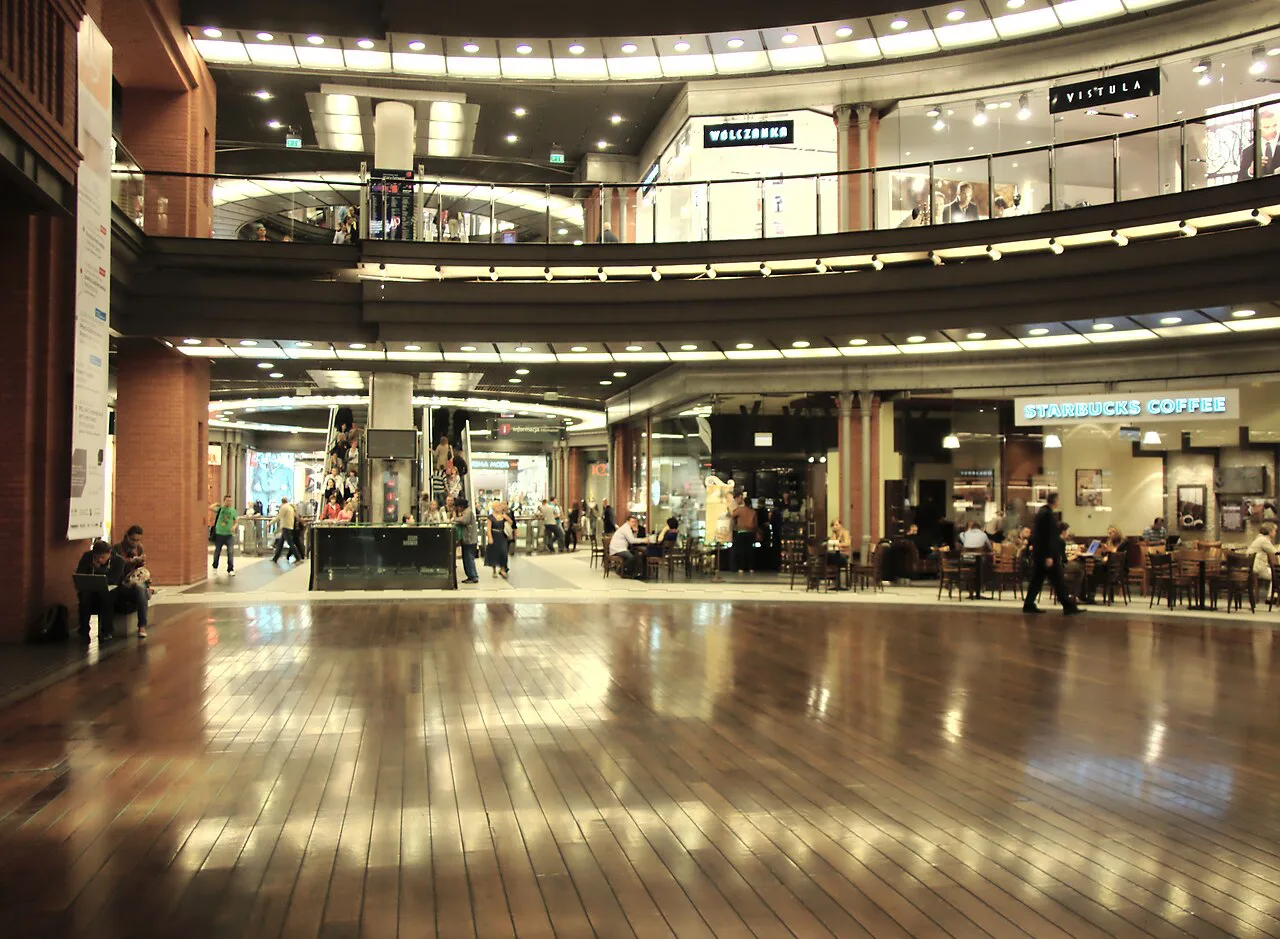 Inside the Stary Browar shopping centre in Poznań.