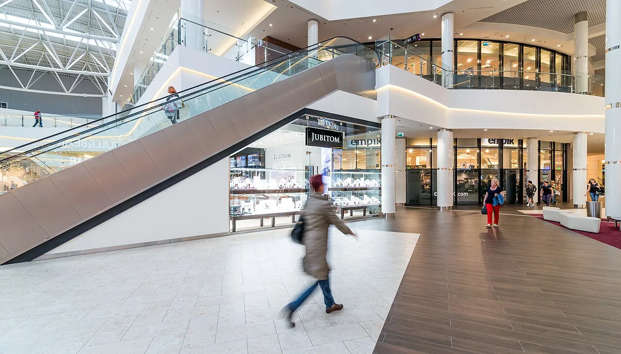 Inside the Magnolia Park shopping centre in Wrocław.