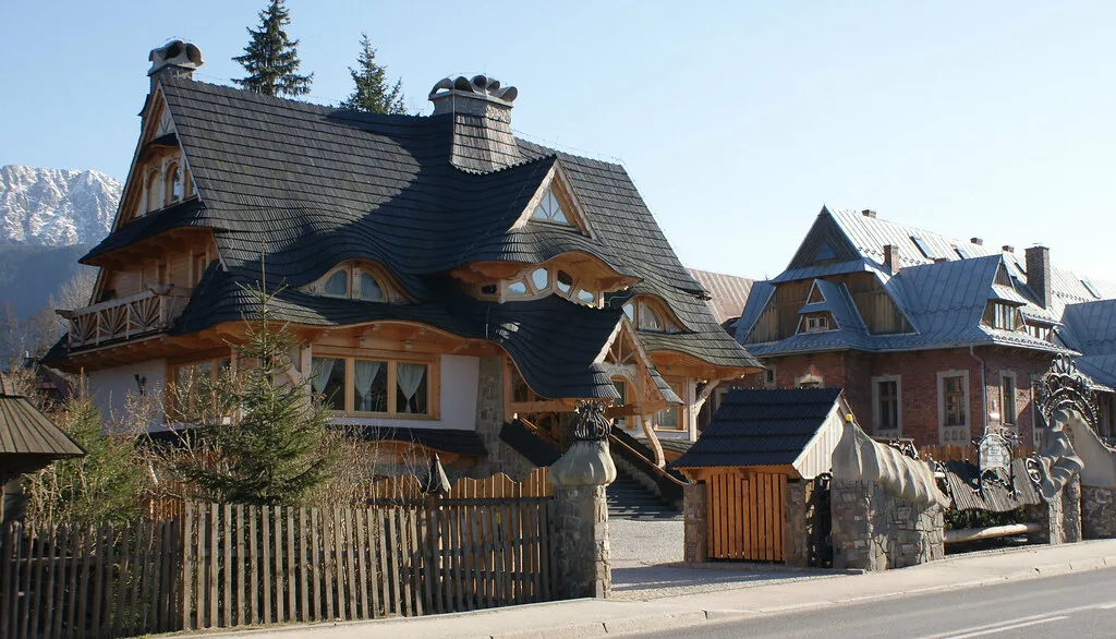 Highland-style timber villas in Zakopane.