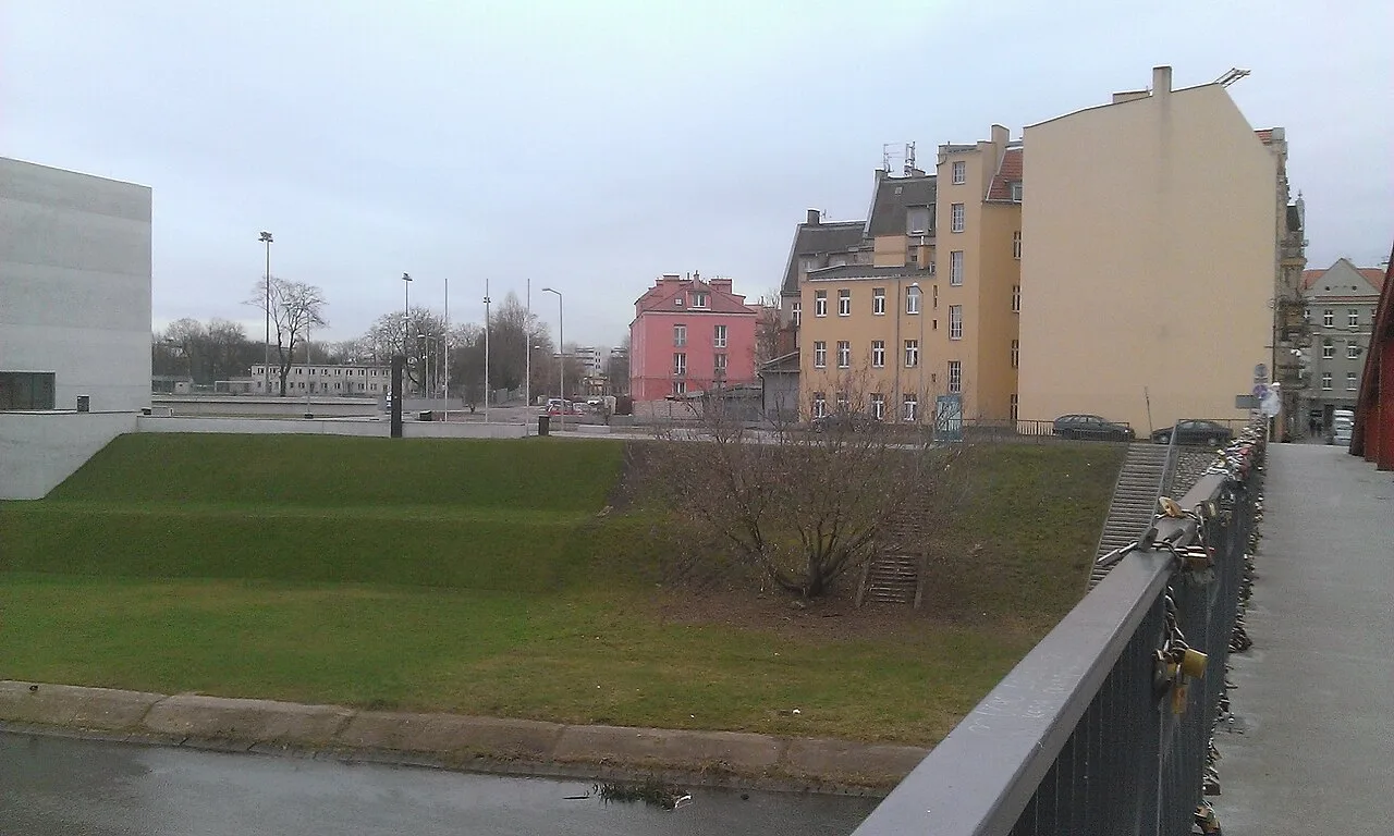 Śródka seen from the Jordan Bridge in Poznań.