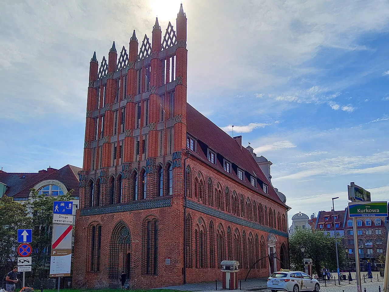 Brick Gothic gable of the Old Town Hall in Szczecin.
